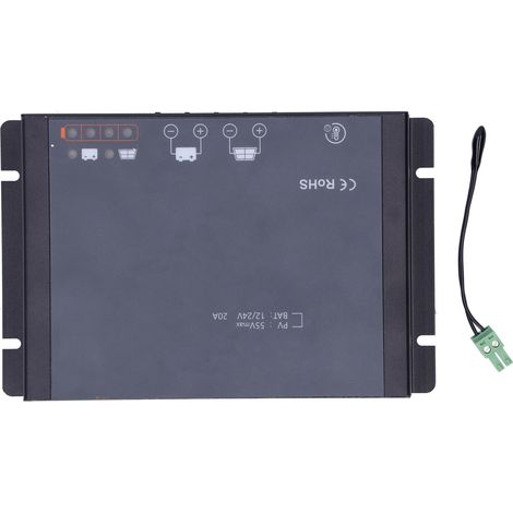MPPT 20A 12V/24V Solar-Laderegler mit Bluetooth, wasserdicht und automatischer Nachführung