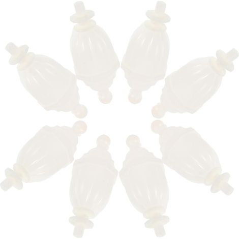 Angoily Lot de 8 embouts en plastique blanc pour barres (1/5)