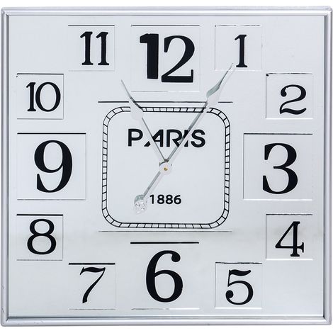 Horloge murale miroir en métal MDF 60 x 5 x 60 cm (1/2)