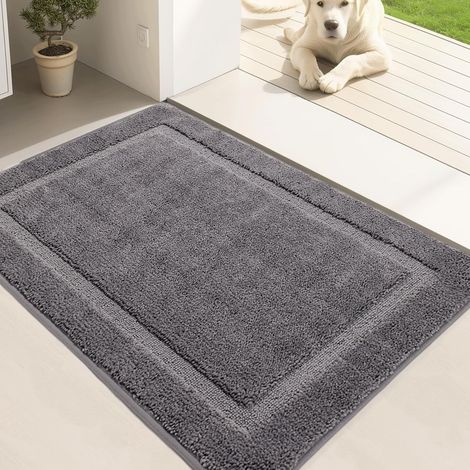 Paillasson anti-salissure pour intérieur 60 x 90 cm, tapis d'entrée lavable, paillasson intérieur pour entrée, antidérapant, profil bas, super absorbant pour pattes sales, animaux de (1/5)
