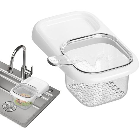 Égouttoir à vaisselle Rangement de cuisine avec design transparent, panier d'évier pour un usage quotidien, panier d'évier de cuisine, égouttoir à ventouse pour cuisine et usage domestique (1/5)