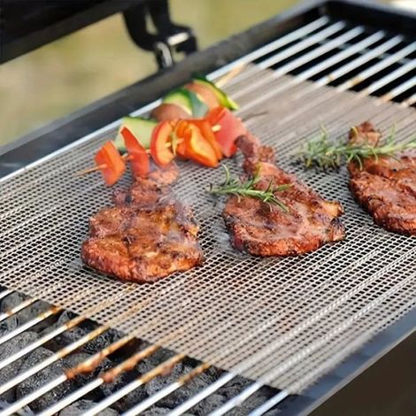 Feuille De Grille - 30 x 40 cm - Pour Barbecue Gaz Charbon Électrique - Réutilisable Antiadhésive - 1 Pièce