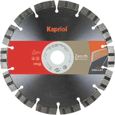 DISCO DIAMANTATO ZENITH 3D GM-BB PER SCANALTURA CEMENTO FLEX Ø150mm KAPRIOL