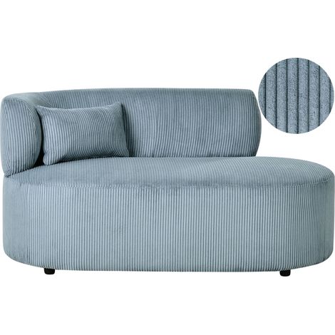 Left-Hand Chaise Lounge VANVEY Corduroy Blue (1/5)
