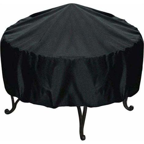 Ecleanfy - Housse De Protection pour Braséro Ronde, 84x50cm Fontainebleau (Noir) (1/4)