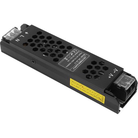 Alimentation LED 60W étanche en aluminium, transformateur 12V DC, AC 170-260V pour bande lumineuse (1/5)