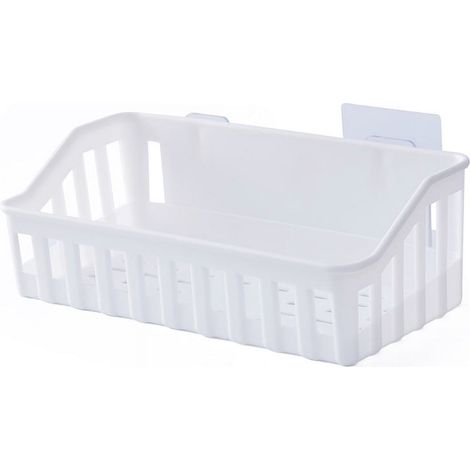 Panier De Rangement Murale - En Plastique Non Percé - Pour Salle De Bain - 1 Pièce (1/5)