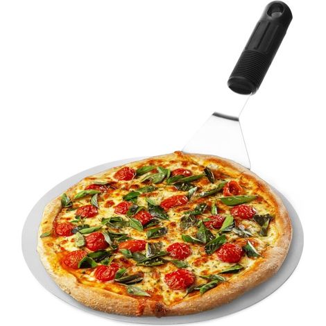 Pelle à pizza en acier inoxydable – Élève pizzas rond Ø 25 cm – Poignée caoutchouc – Facile à nettoyer – Pour pizzerias et cuisines professionnelles (1/5)