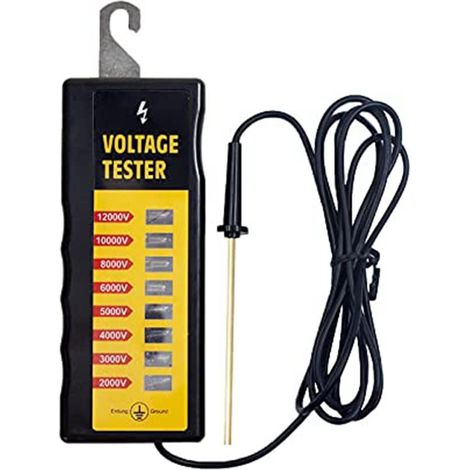 Outil de Test de Tension de ClôTure de L'Agriculteur 12000V, Testeur de Tension de ClôTure éLectrique, Testeur de ClôTure de Cour