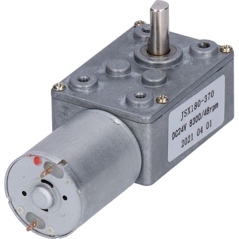 Moteur CC JSX180‑370, réducteur à vis sans fin électrique pour ouvre-portes, treuils miniatures, 24 V CC, 48 tr/min