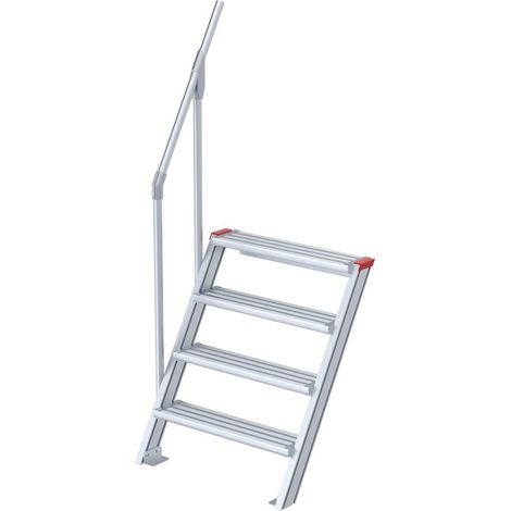 Euroline 510 Treppe 60° 1000mm Stufenbreite 4 Stufen Alu gerieft