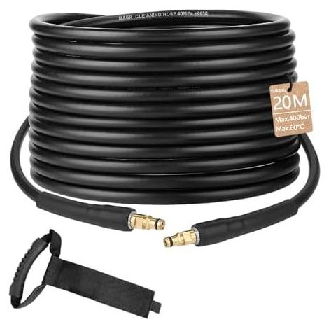 20m Flexible Tuyau pour Kärcher K2 K3 K4 K5 K6 K7 Nettoyeur Haute Pression Accessoires de Rechange d'extension Rallonge Tuyaux Pièces Détachées avec Connecteur Rapide - (1/5)