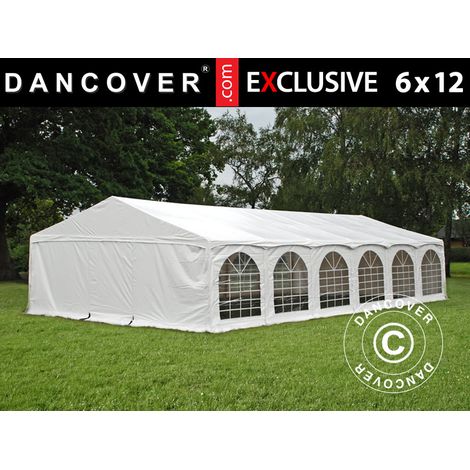 Tente de réception Exclusive 6x12m PVC 900, "Arched", Blanc (1/5)