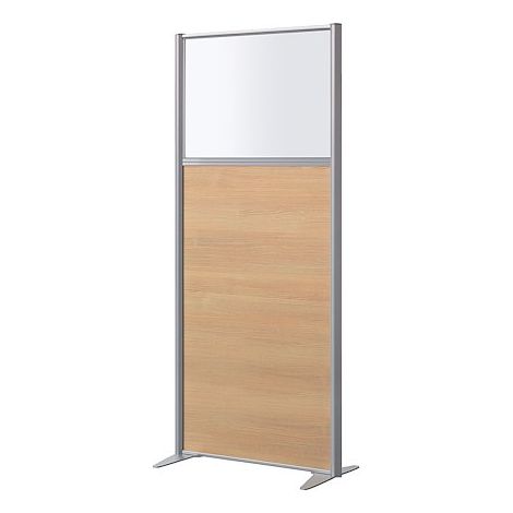 Cloison semi-vitrée B-Zen bois L 81, H 180 cm hêtre