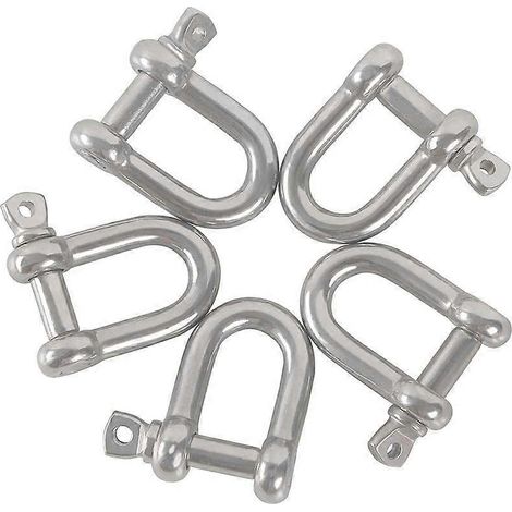 M8 Edelstahl 304 D-Schäkel, D-Bolzen, Schrauböse, gerader Schäkel, Scharnier, Verschluss, gerader Stahlschäkel, U-Schäkel mit Verschluss