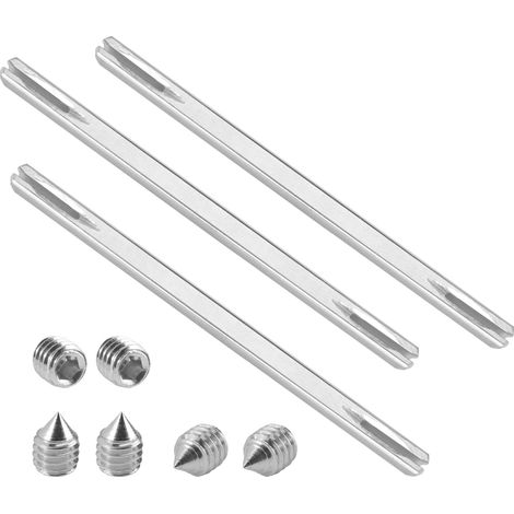 Lot de 3 Tiges de Poignée de Porte,Broche Carrée 8mm x 150mm avec M6 Vis (1/5)