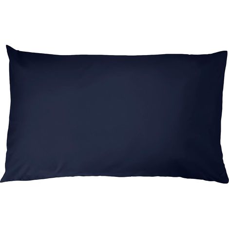 Lot de 2 taies d'oreiller en microfibre, 50 x 80 cm, bleu marine (1/5)