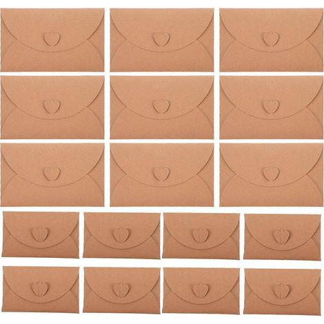 Set mit 40 Mini-Mehrzweck-Kraftpapierumschlägen im Vintage-Stil, Briefzubehör – 17,5 x 11 cm – Khaki (1/2)