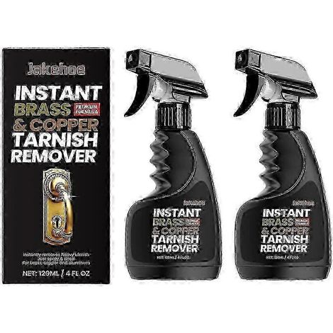 Lot de 2 produits pour détacher le laiton et le cuivre, formule biologique puissante qui élimine en toute sécurité la rouille, les taches et l'oxydation. (1/5)