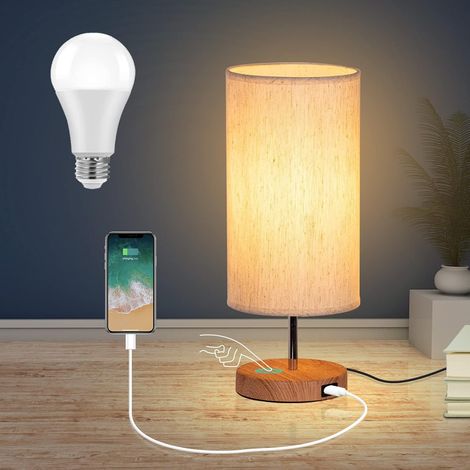 DC5V Ampoules de remplacement LED à intensité variable pour lampes de table tactiles, 6 W, 3 températures de couleur, ampoule LED basse tension à économie d'énergie E27, culot à vis, 1 paquet