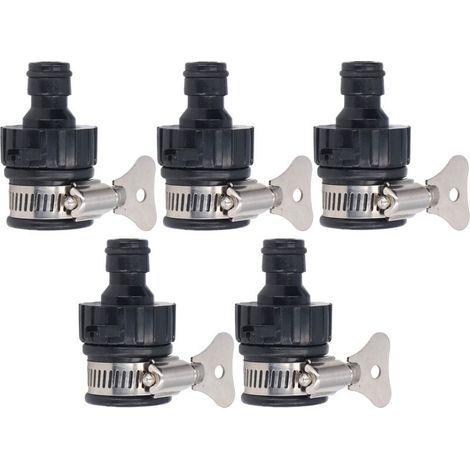 5 Pièces Connecteur Universel Robinet Adaptateur Jardin Cuisine Flexible 14‑24mm