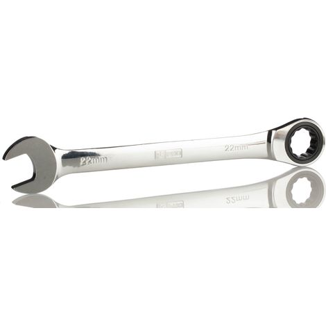 Clé mixte à cliquet 22 mm RS PRO en Acier chrome vanadium ( Prix pour 1 )