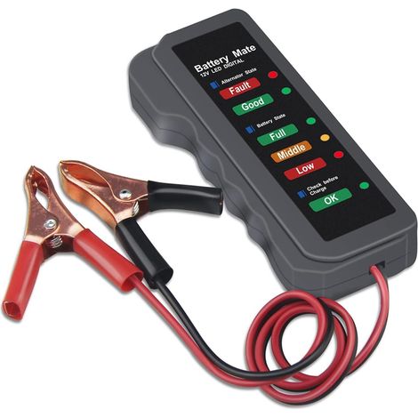 Testeur de charge de batterie Testeur de batterie de voiture 12V Testeur de véhicule Test de l'alternateur 12 Volt Batteries Vérifiez l'outil de diagnostic for l'accessoire automobile et moto(BM310 Cl (1/5)