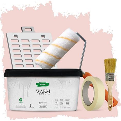 Pintura - PECTRO - Monocapa - Rosa Pálido - 4L - Kit Completo Incluido