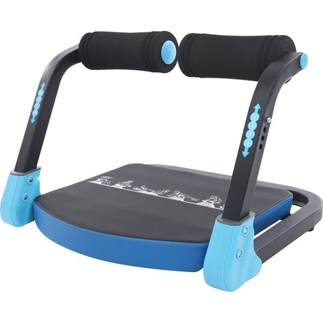 Appareil à abdominaux, Construction durable, Intensité réglable, Bleu Noir (1/2)