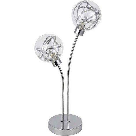 Sobremesa 2 luces modelo VARANASI cromo FABRILAMP (1/3)