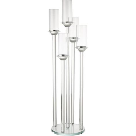 Chandelier Large 5 Branches "Moira" 100cm Transparent (1/5)