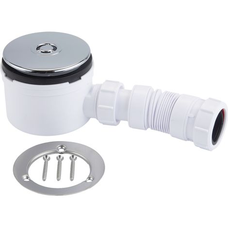 McAlpine 3 Pin Shower Trap with Flex Adaptor - Chrome (1/3)