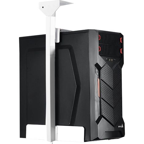 Soporte ajustable para PC y CPU - Soporte para PC debajo del escritorio - Soporte de suspensión para computadora - Hasta 30 kg - Altura ajustable de 50 a 550 mm - Se adapta a la mayoría de las carcasa (1/5)