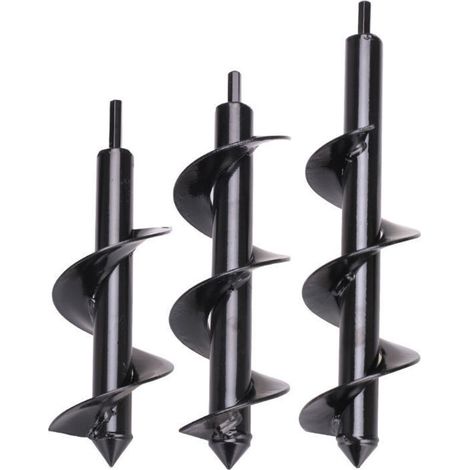 Mèche Jardin Tarière Ø 80 et Ø 300 mm 1 Pièces, Forets de Jardin en Spirale, Outil de Plantation Pratique pour Faire Rapidement Trou et Planter des Fleurs Arbres Arbustes