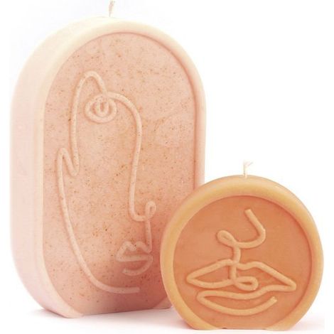 Moule à Bougie - Graine Creative - Line Art - 2 pcs - Thermoformé - Blanc (1/4)