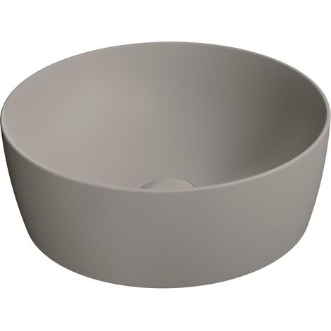 Vasque à poser en céramique NUBES dia 40cm, tortora mat (1/2)