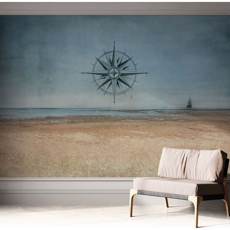 Fototapete Selbstklebend - Büro Wandgestaltung - Wanddekoration Wohnzimmer Maritime Abenteuer 312x219 cm (1/5)