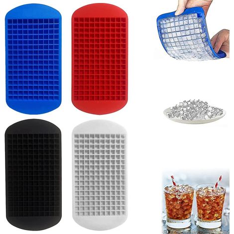 mini Bacs Glaons 4 Pices En Forme De Glaon Empilable Bac Glaons En Silicone 160 Grille Maison Cuisine Bar Fte Boissons Rouge Bleu Noir Blanc (1/5)