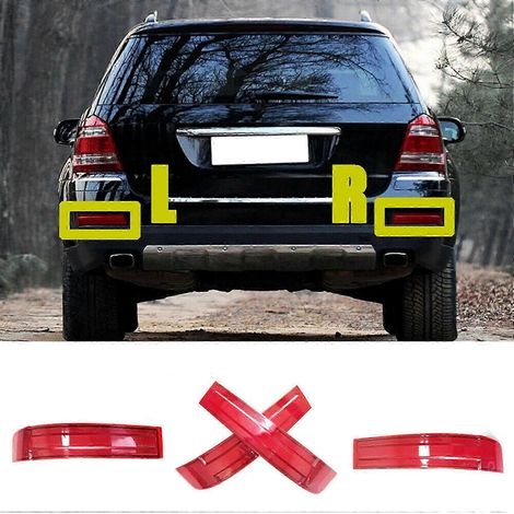 Luz de advertencia trasera para parachoques de Mercedes-Benz X164 GL320 GL450 GL550 2007 2008 2009, edición con lente roja 0709 (1/4)