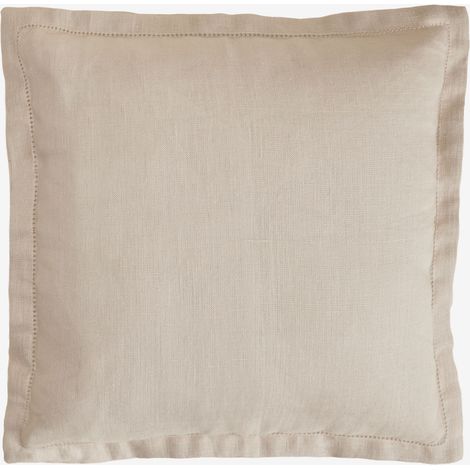 Coussin carré 40x40 cm en lin Ludet SKLUM Blanc grisâtre (1/5)