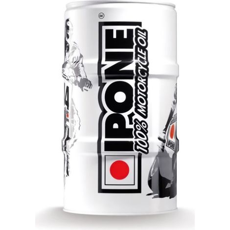 Huile moteur semi-synthétique IPONE 10.4 10W40, fût de 60 L (MA2) (AKC) + carton de 12 pièces lubrifiant pour chaîne IPONE SPRAY 500 ml X-TREM ROAD