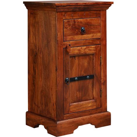 Petite commode 48x36 Acacia laqué Nougat OXFORD 1001 (1/3)