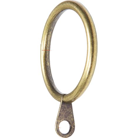 Anillas metálicas para barras de cortina con ojales, 3 cm de diámetro interior, aptas para ventanas, puertas, baños, etc. (Amarillo, 1 unidad) (1/5)