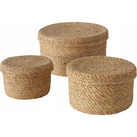 Set di cestini decorativi Boltze beige naturale