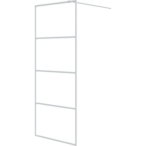Paroi de douche,Écran de douche,Paroi fixe Blanc 80x195 cm Verre ESG transparent CFW72587 (1/5)
