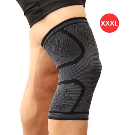 Ginocchiere sportive, supporto per sollevamento pesi, nere, taglia XXXL (1/5)
