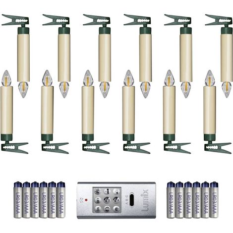 Krinner 77122 Illuminazione wireless per albero di Natale per interni/esterni con batteria Numero di luci 12 LED bianco caldo (1/5)