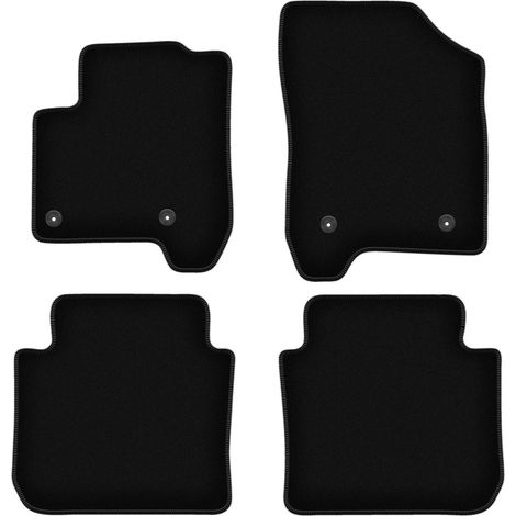 Tappetini base in velluto nero per: Citroen C3 Picasso minivan (2008-2017)