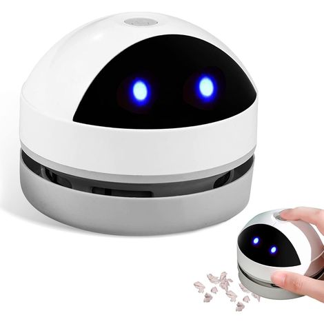 Mini aspirateur de table portable sans fil, rechargeable USB, haute puissance, idéal pour miettes et poussière (1/5)