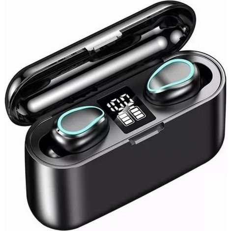 Écouteurs intra-auriculaires Bluetooth stéréo sans fil à double transducteur avancés, avec microphone et étui de chargement pour une compatibilité universelle